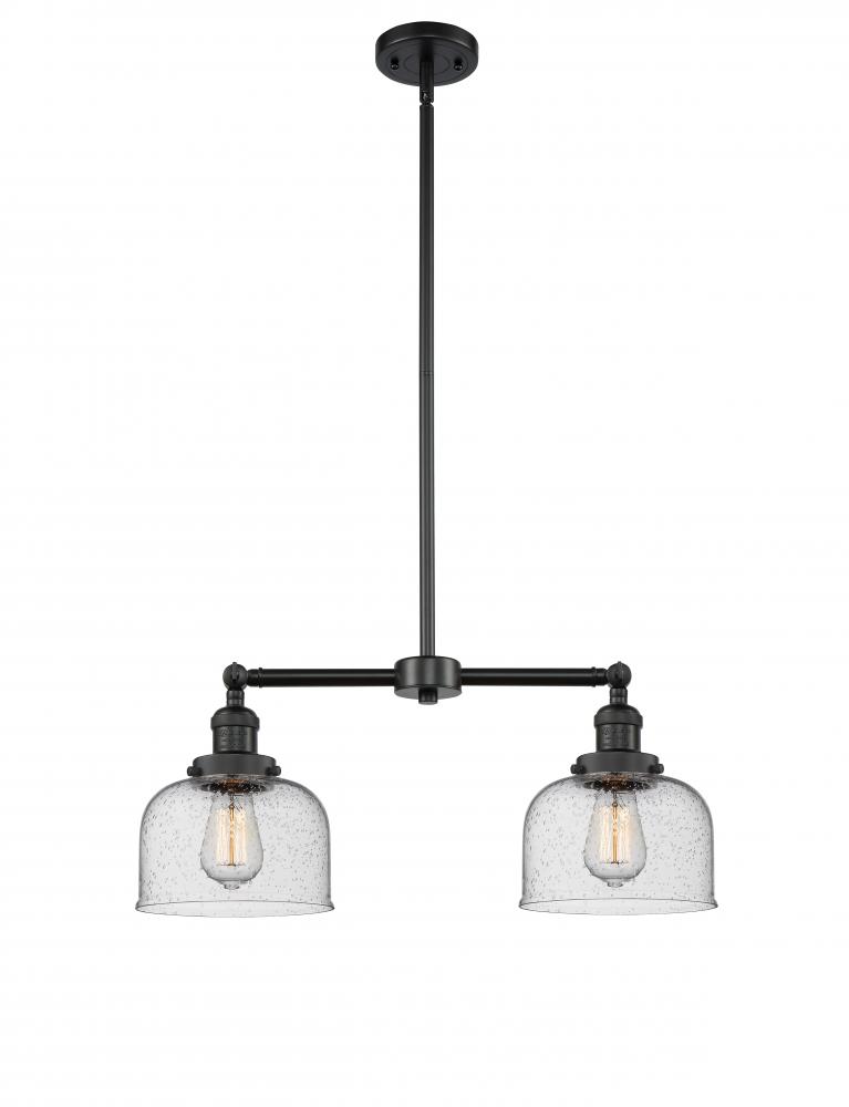 Bell - 2 Light - 21 inch - Matte Black - Stem Hung - Island Light