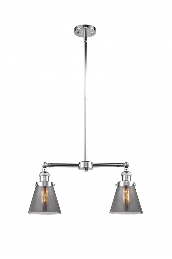 Cone - 2 Light - 21 inch - Polished Chrome - Stem Hung - Island Light