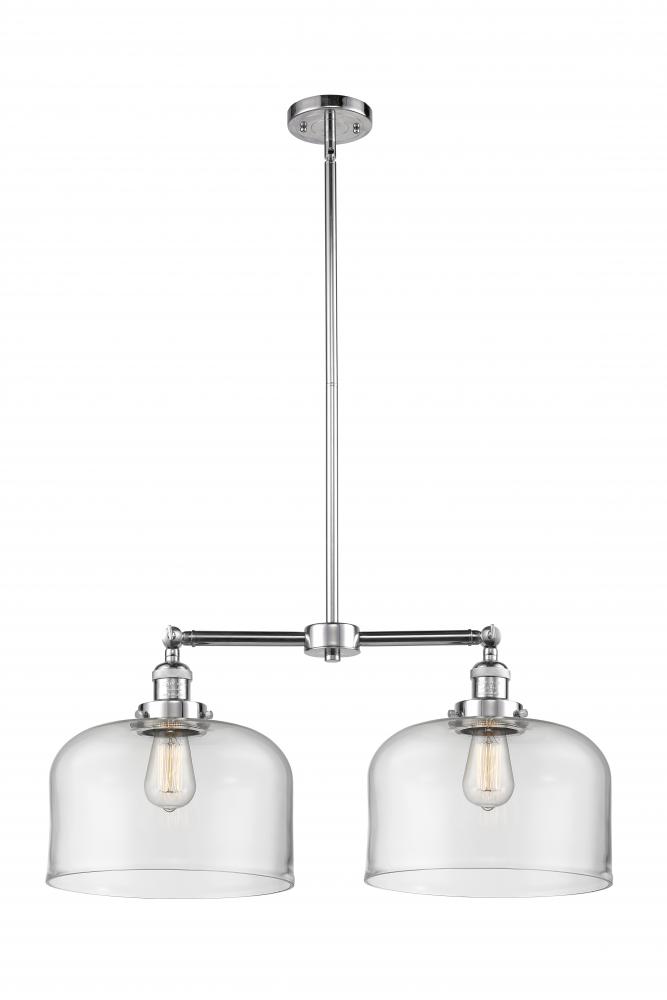 Bell - 2 Light - 21 inch - Polished Chrome - Stem Hung - Island Light