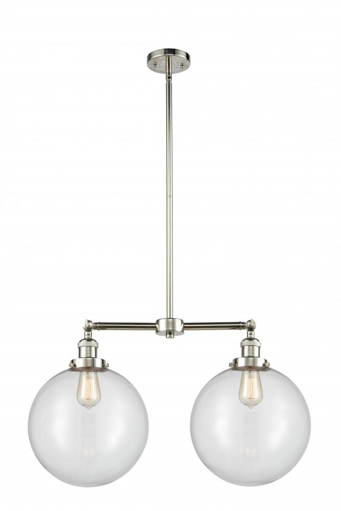 Beacon - 2 Light - 27 inch - Polished Nickel - Stem Hung - Island Light