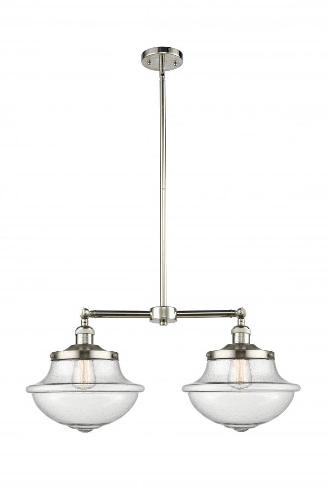 Oxford - 2 Light - 25 inch - Polished Nickel - Stem Hung - Island Light