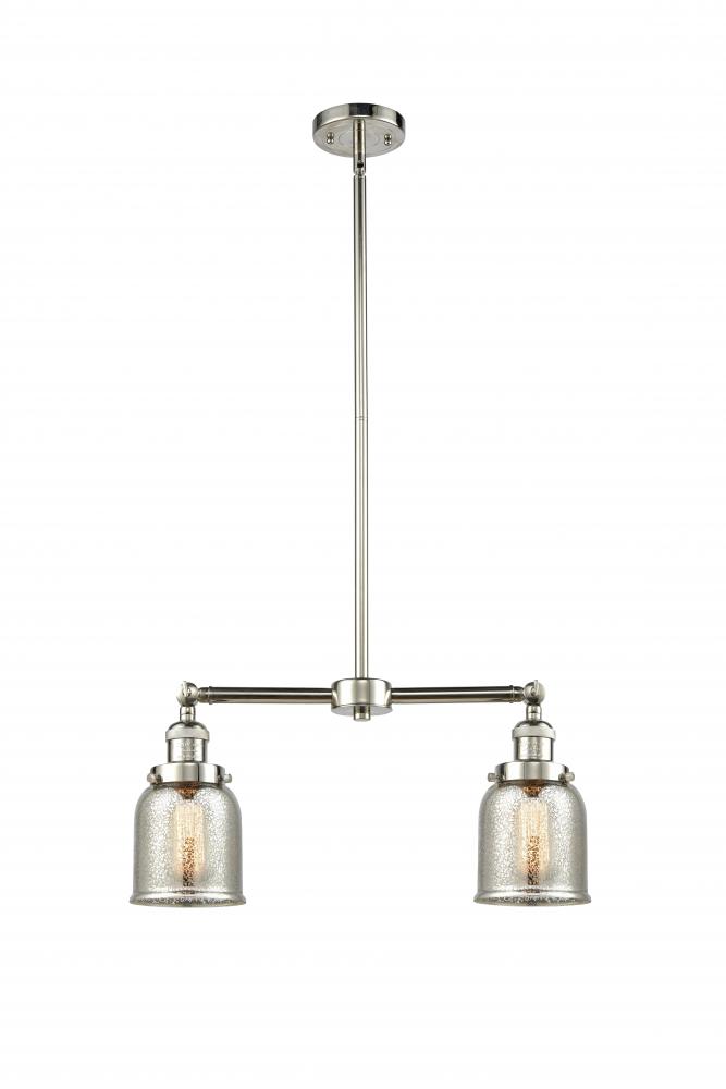 Bell - 2 Light - 21 inch - Polished Nickel - Stem Hung - Island Light