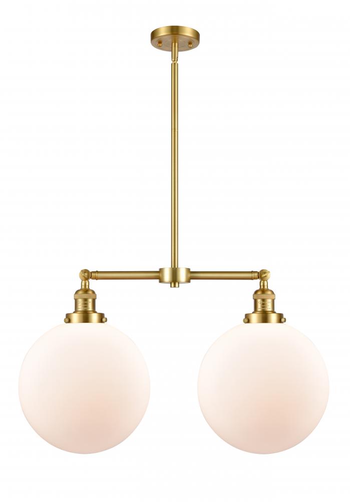 Beacon - 2 Light - 27 inch - Satin Gold - Stem Hung - Island Light