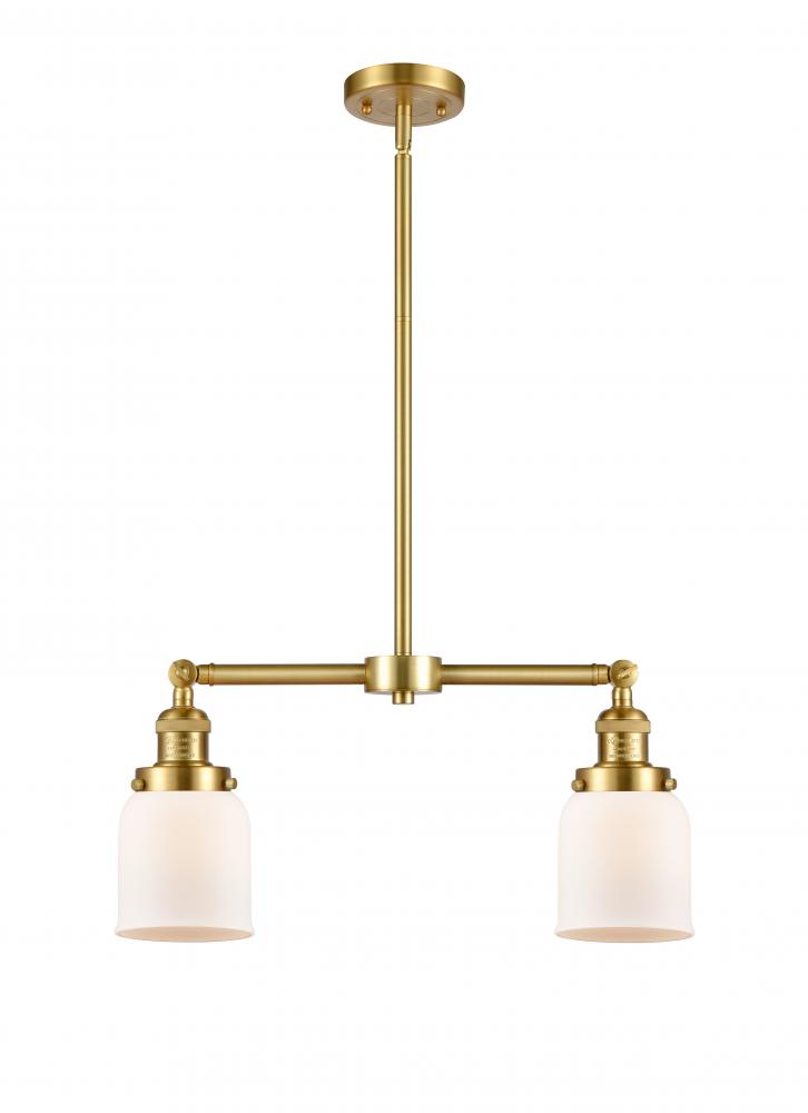 Bell - 2 Light - 21 inch - Satin Gold - Stem Hung - Island Light