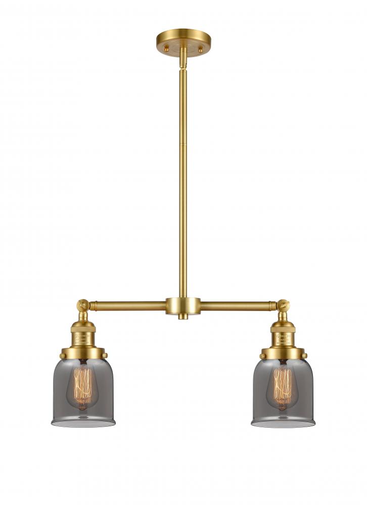 Bell - 2 Light - 21 inch - Satin Gold - Stem Hung - Island Light