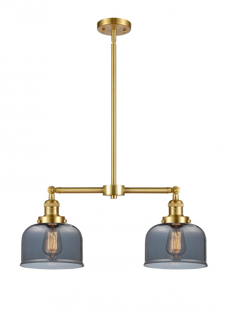 Bell - 2 Light - 21 inch - Satin Gold - Stem Hung - Island Light