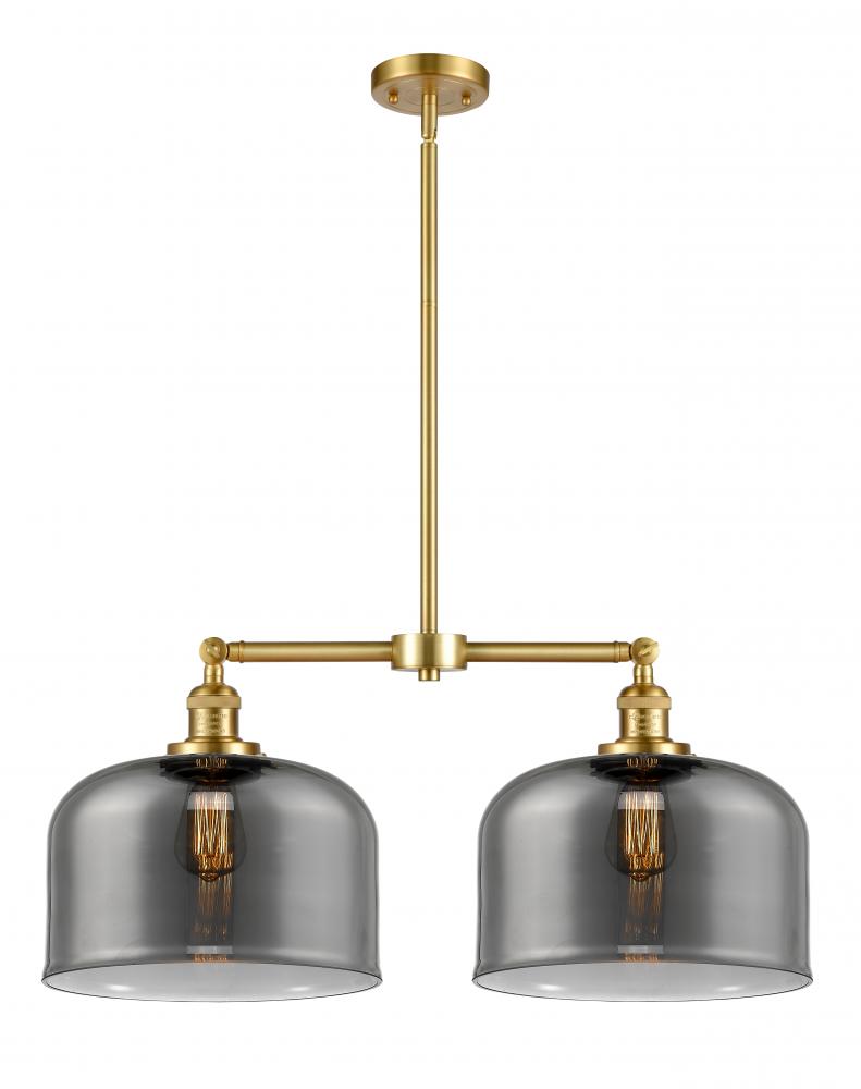 Bell - 2 Light - 21 inch - Satin Gold - Stem Hung - Island Light