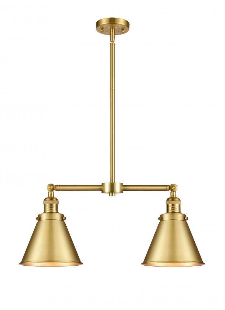 Appalachian - 2 Light - 23 inch - Satin Gold - Stem Hung - Island Light