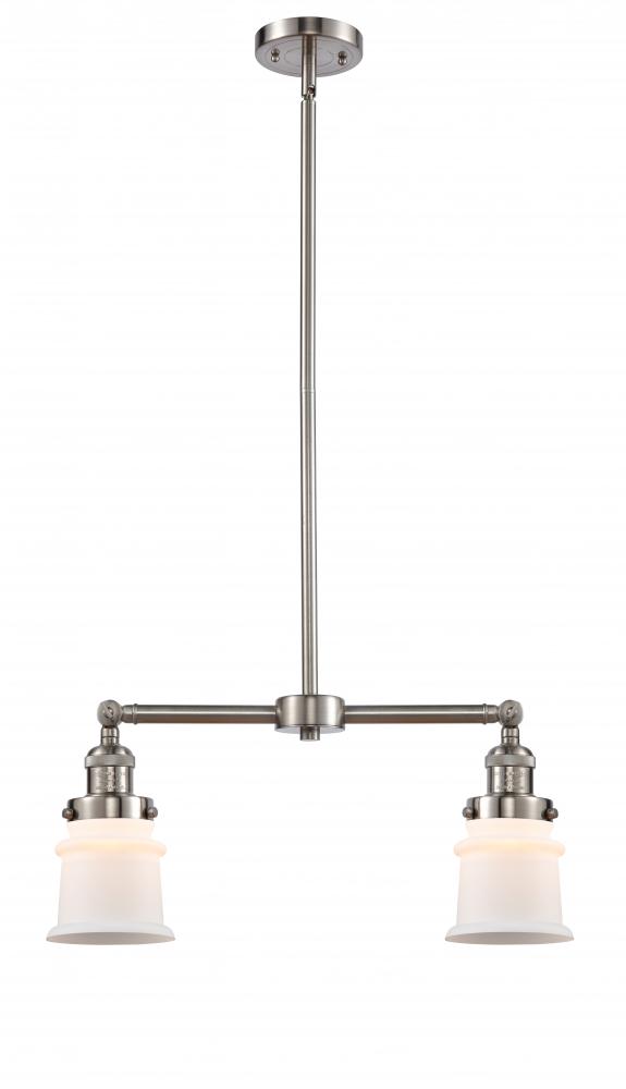 Canton - 2 Light - 21 inch - Brushed Satin Nickel - Stem Hung - Island Light