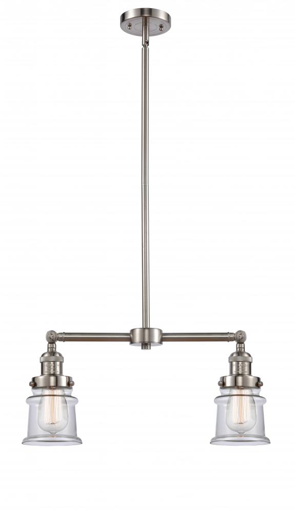 Canton - 2 Light - 21 inch - Brushed Satin Nickel - Stem Hung - Island Light