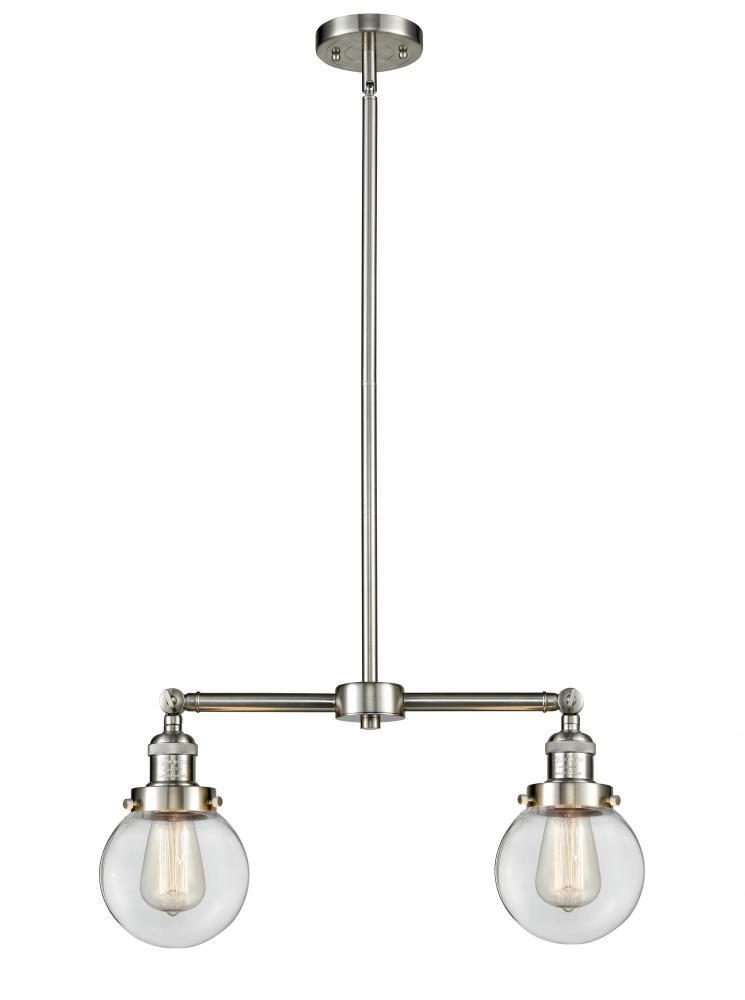 Beacon - 2 Light - 23 inch - Brushed Satin Nickel - Stem Hung - Island Light