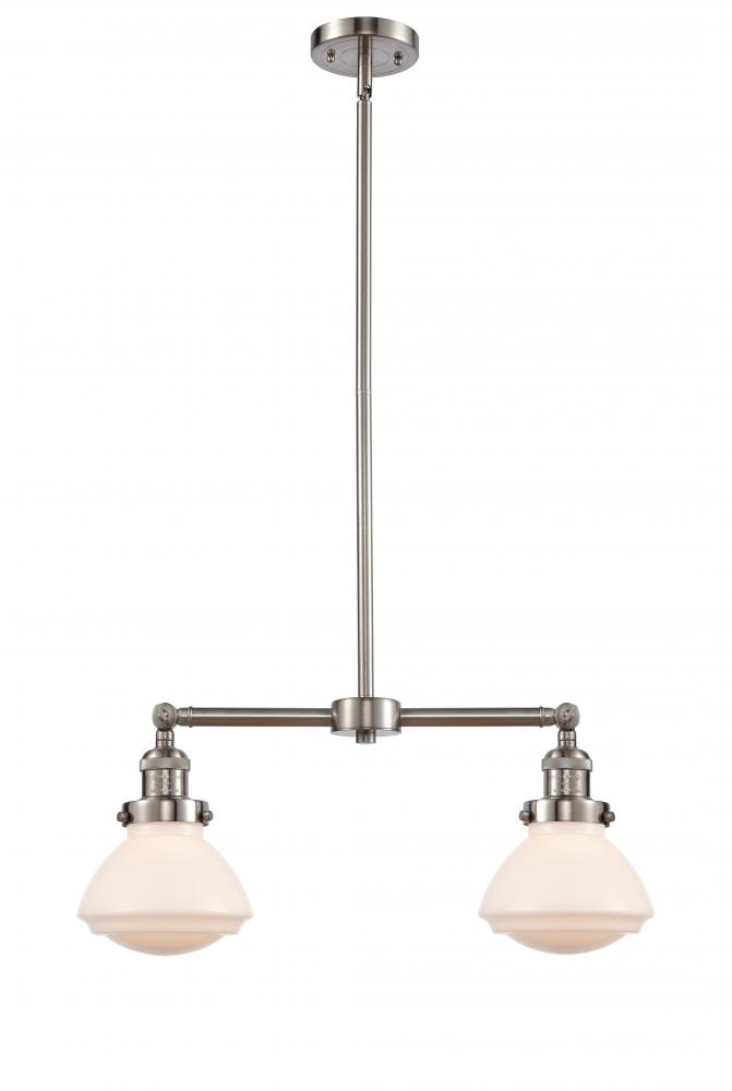 Olean - 2 Light - 22 inch - Brushed Satin Nickel - Stem Hung - Island Light