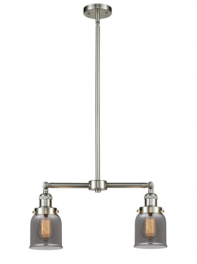 Bell - 2 Light - 21 inch - Brushed Satin Nickel - Stem Hung - Island Light