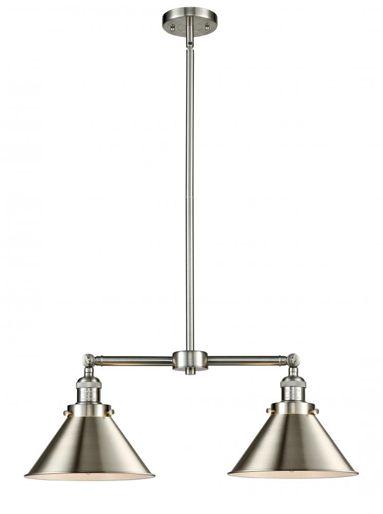 Briarcliff - 2 Light - 21 inch - Brushed Satin Nickel - Stem Hung - Island Light