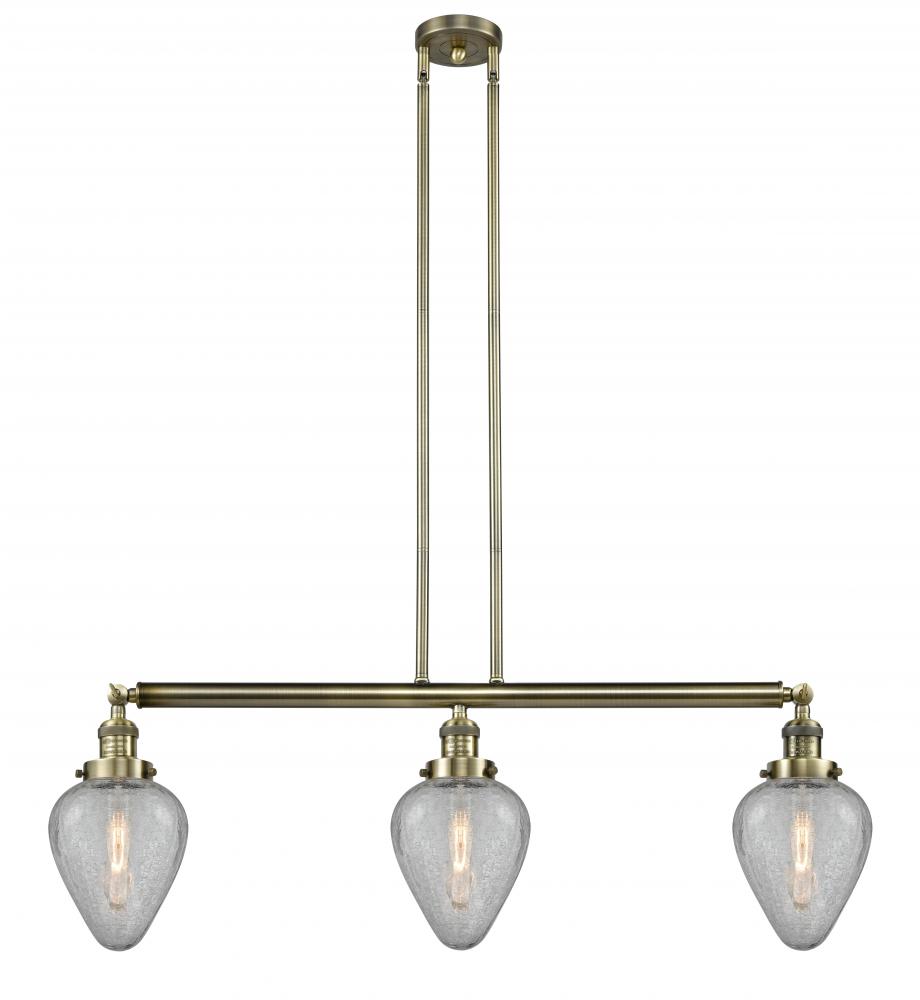 Geneseo - 3 Light - 38 inch - Antique Brass - Stem Hung - Island Light