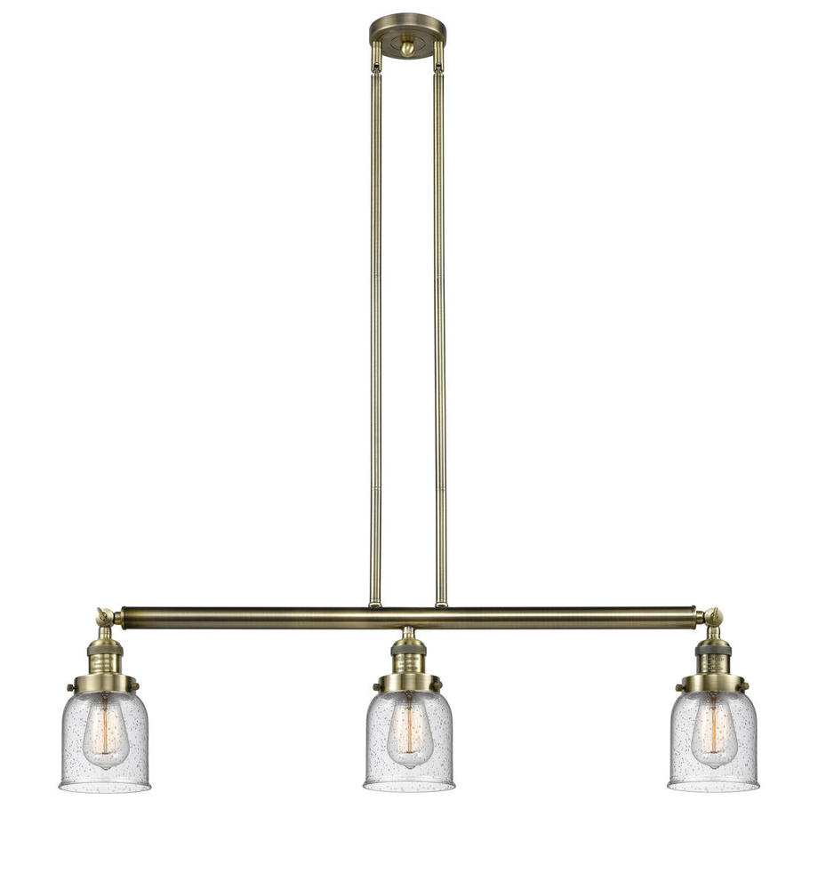 Bell - 3 Light - 38 inch - Antique Brass - Stem Hung - Island Light