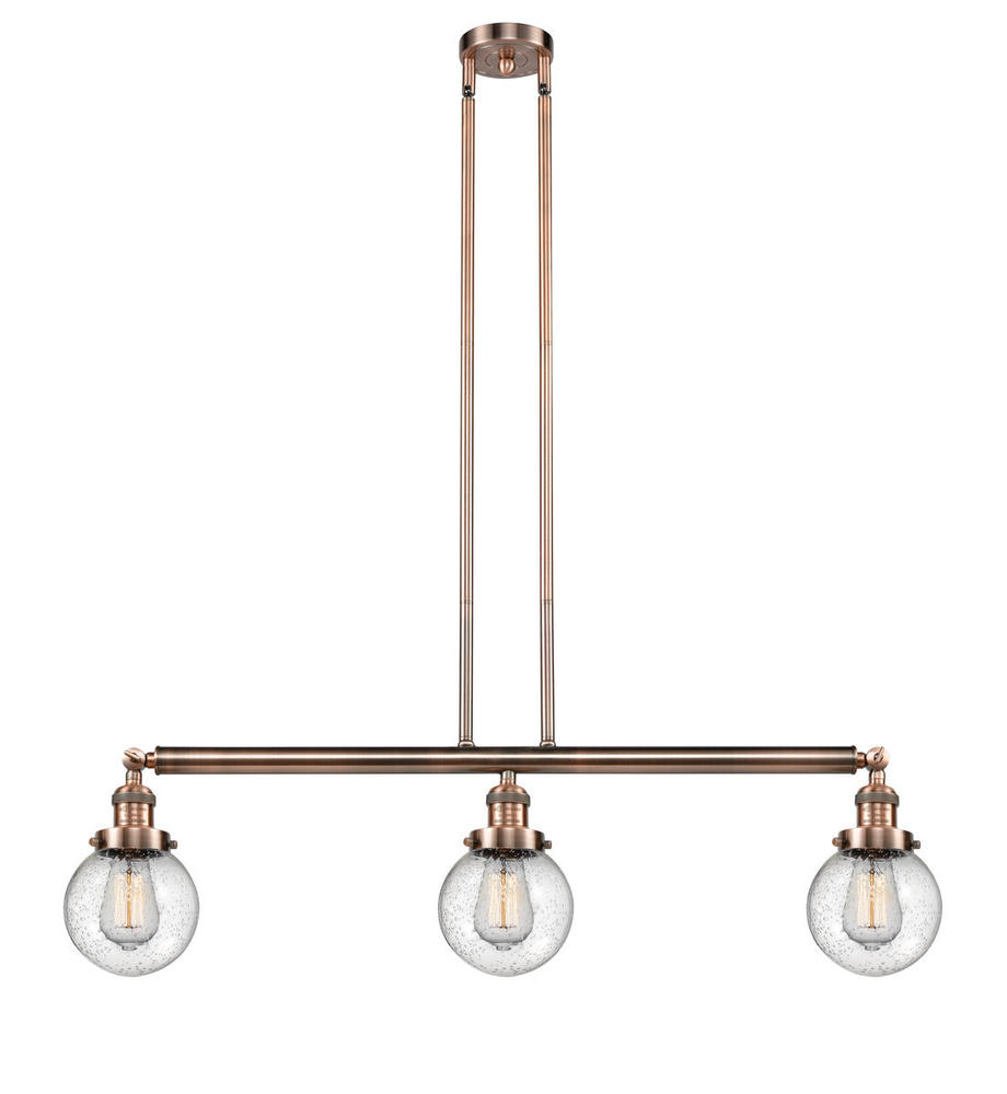 Beacon - 3 Light - 39 inch - Antique Copper - Stem Hung - Island Light