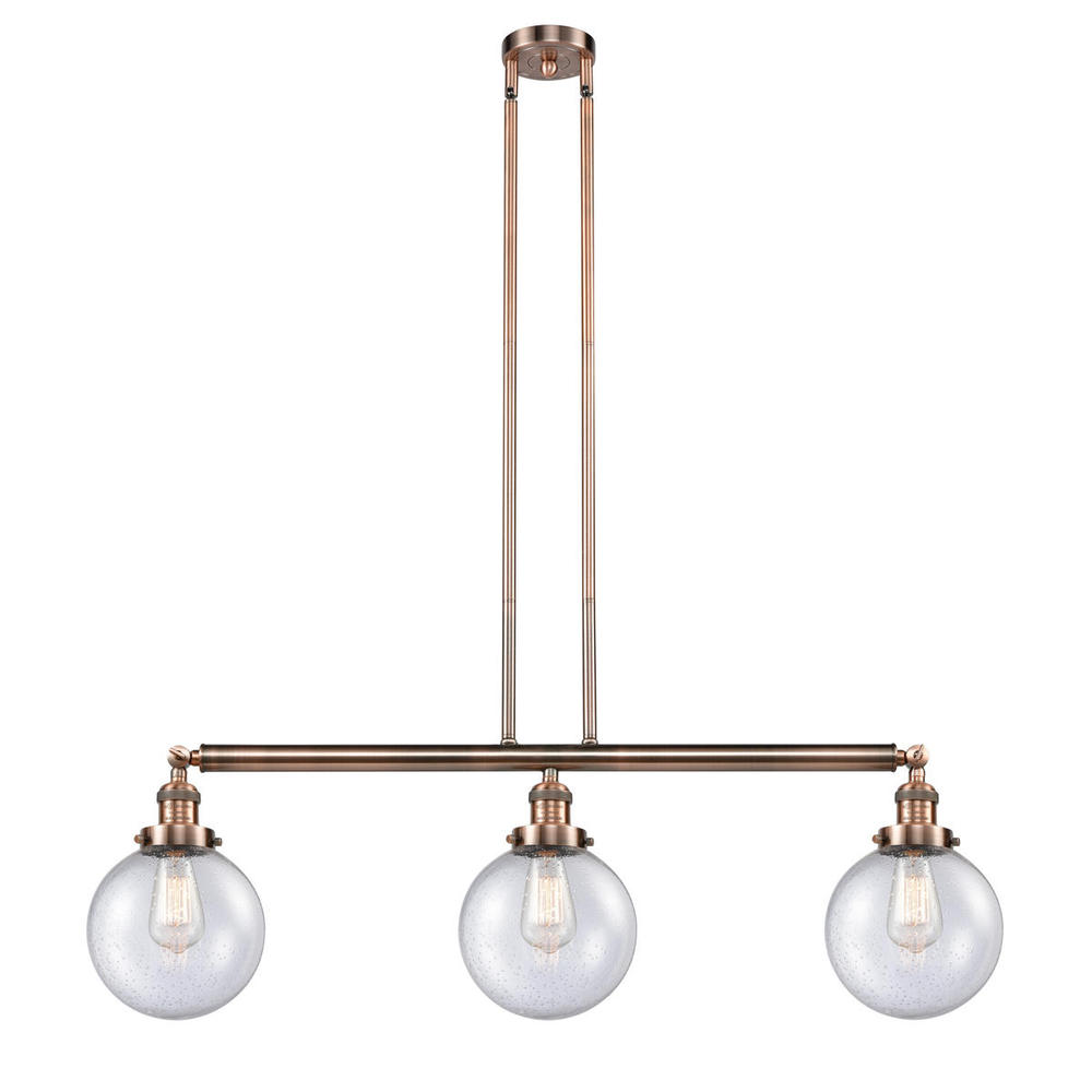 Beacon - 3 Light - 41 inch - Antique Copper - Stem Hung - Island Light