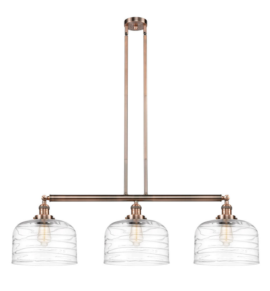 Bell - 3 Light - 42 inch - Antique Copper - Stem Hung - Island Light