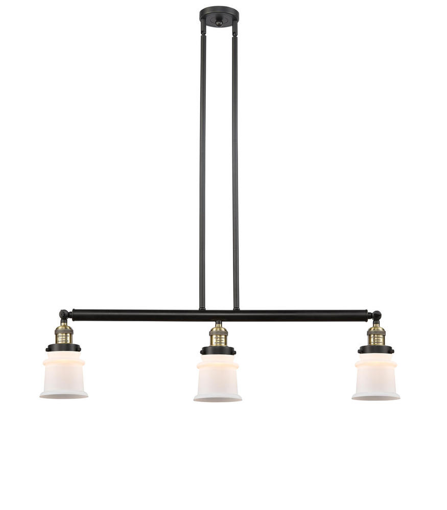 Canton - 3 Light - 39 inch - Black Antique Brass - Stem Hung - Island Light