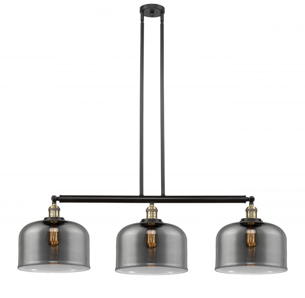 Bell - 3 Light - 42 inch - Black Antique Brass - Stem Hung - Island Light