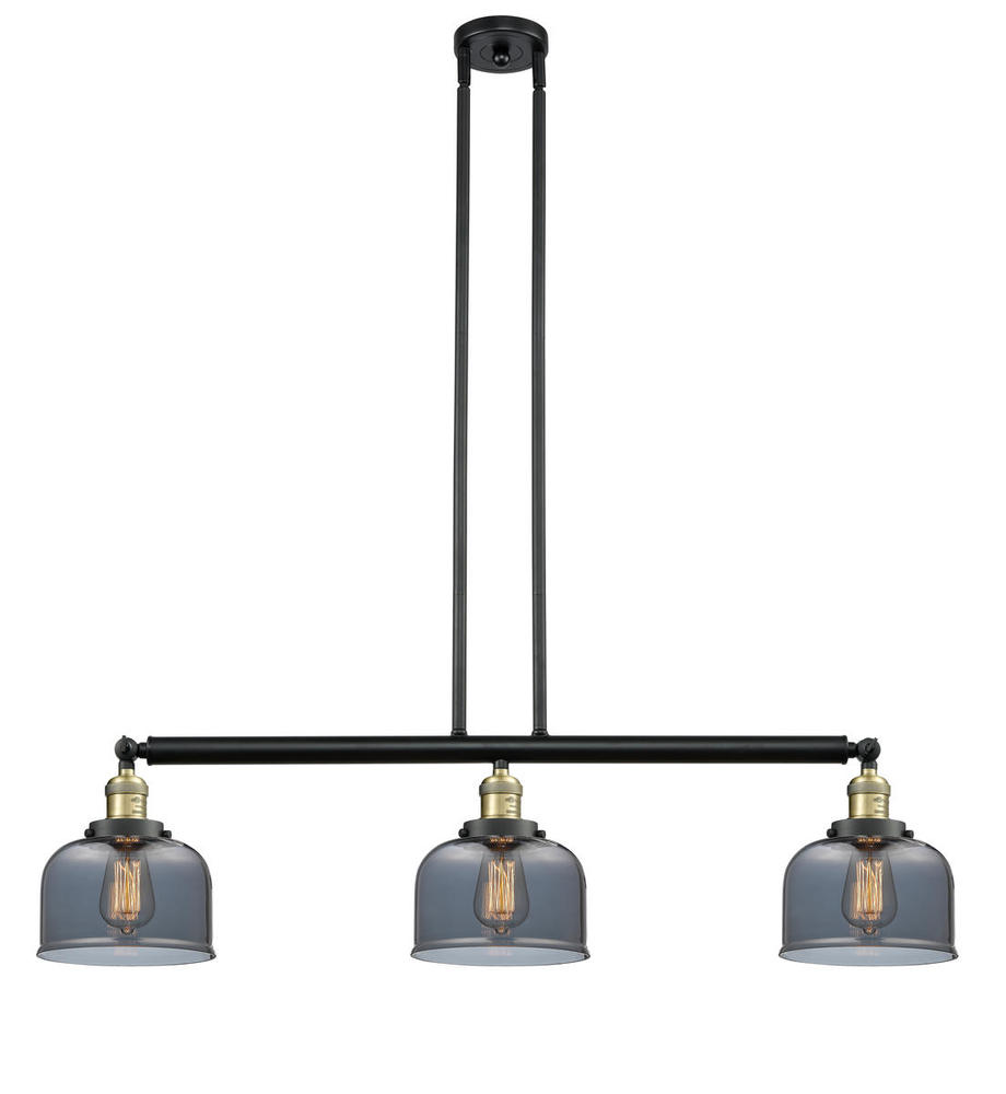 Bell - 3 Light - 41 inch - Black Antique Brass - Stem Hung - Island Light