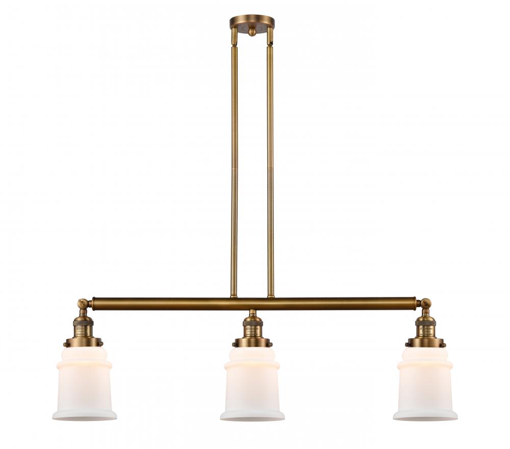 Canton - 3 Light - 39 inch - Brushed Brass - Stem Hung - Island Light