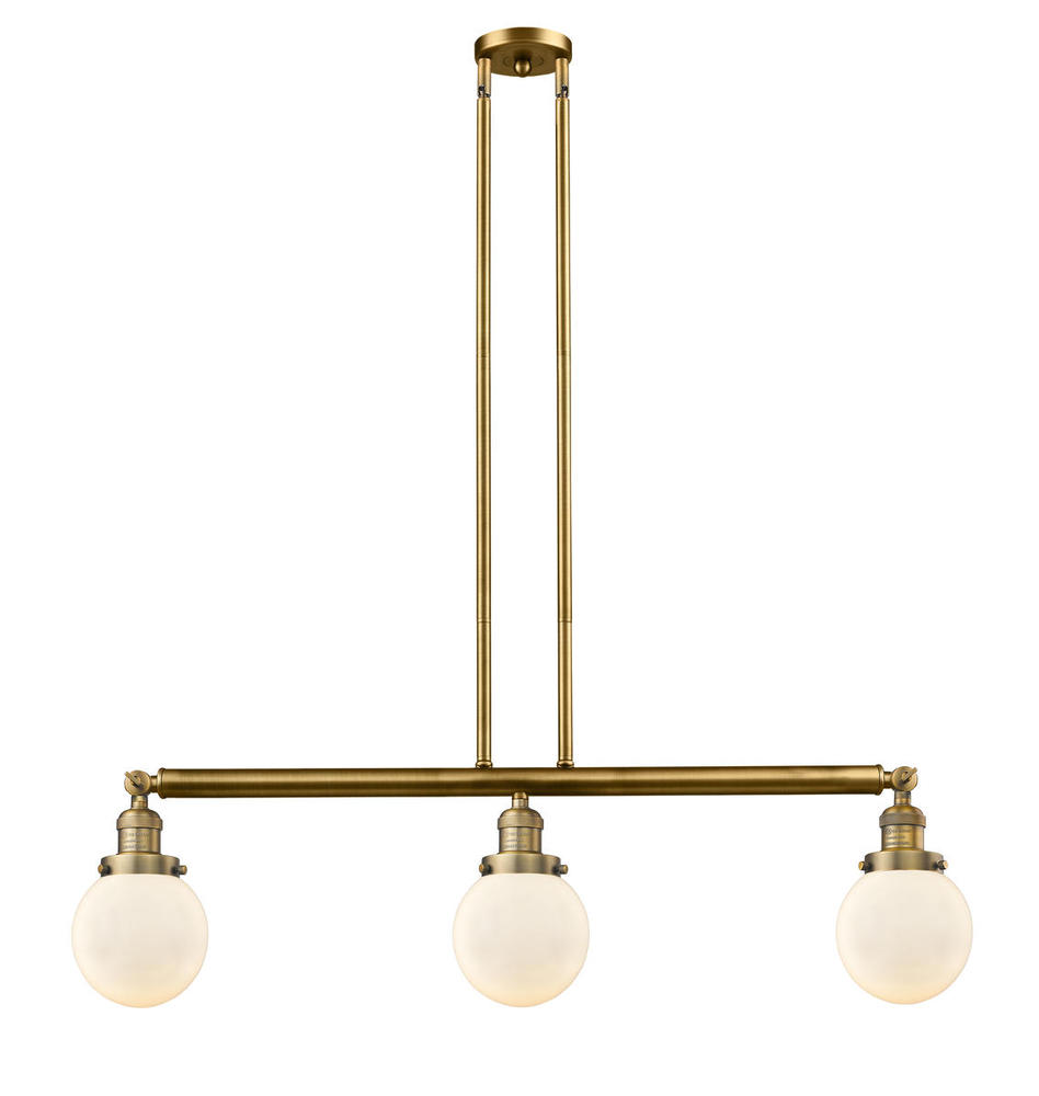 Beacon - 3 Light - 39 inch - Brushed Brass - Stem Hung - Island Light