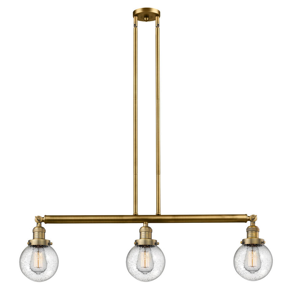 Beacon - 3 Light - 39 inch - Brushed Brass - Stem Hung - Island Light