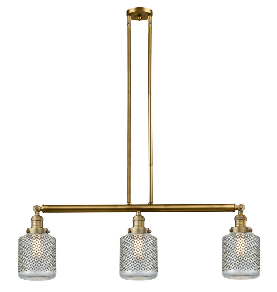 Stanton - 3 Light - 39 inch - Brushed Brass - Stem Hung - Island Light