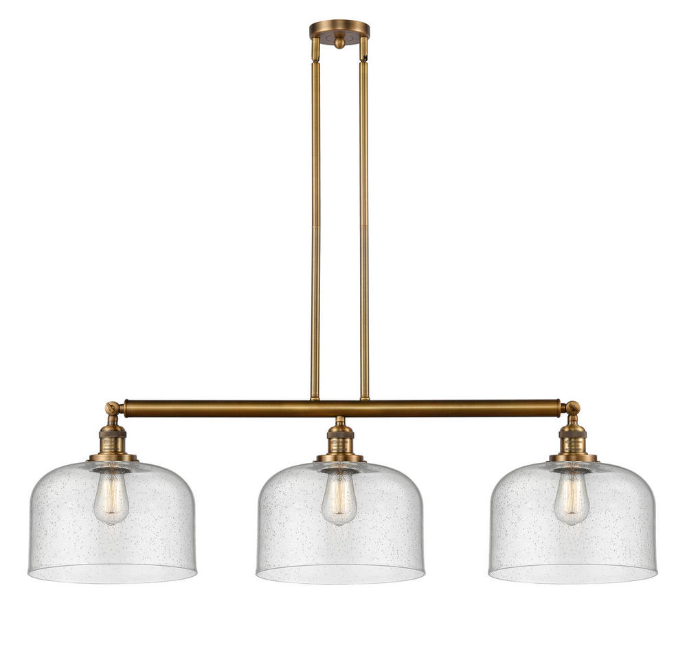 Bell - 3 Light - 42 inch - Brushed Brass - Stem Hung - Island Light