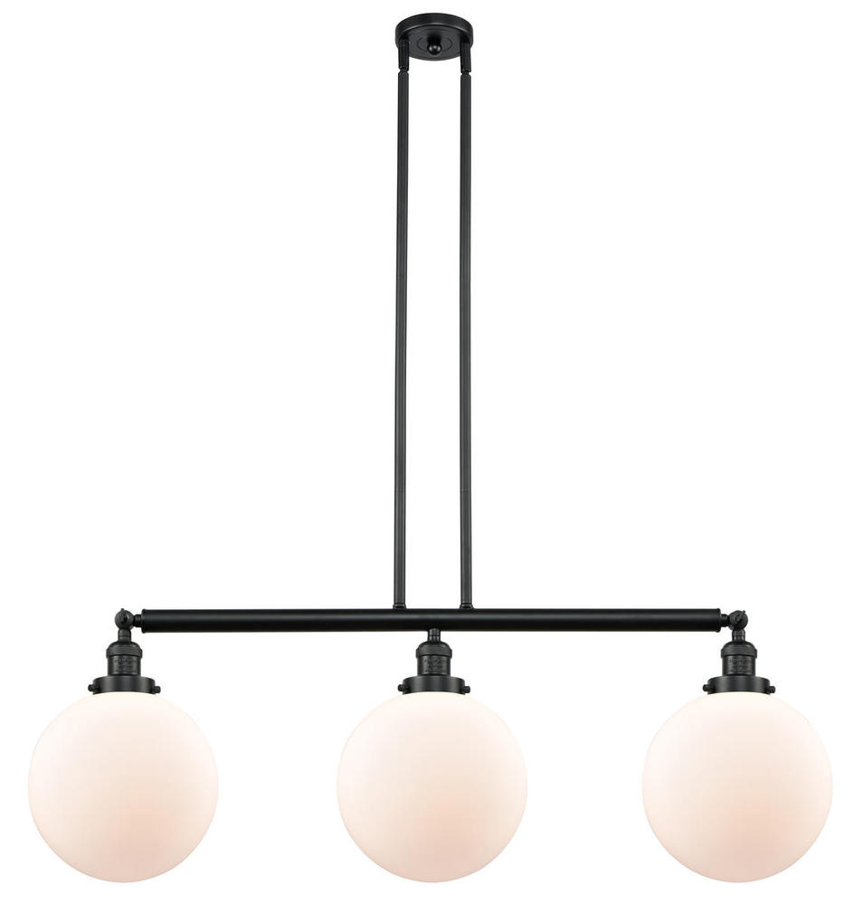 Beacon - 3 Light - 42 inch - Matte Black - Stem Hung - Island Light