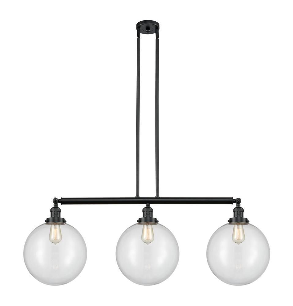 Beacon - 3 Light - 44 inch - Matte Black - Stem Hung - Island Light