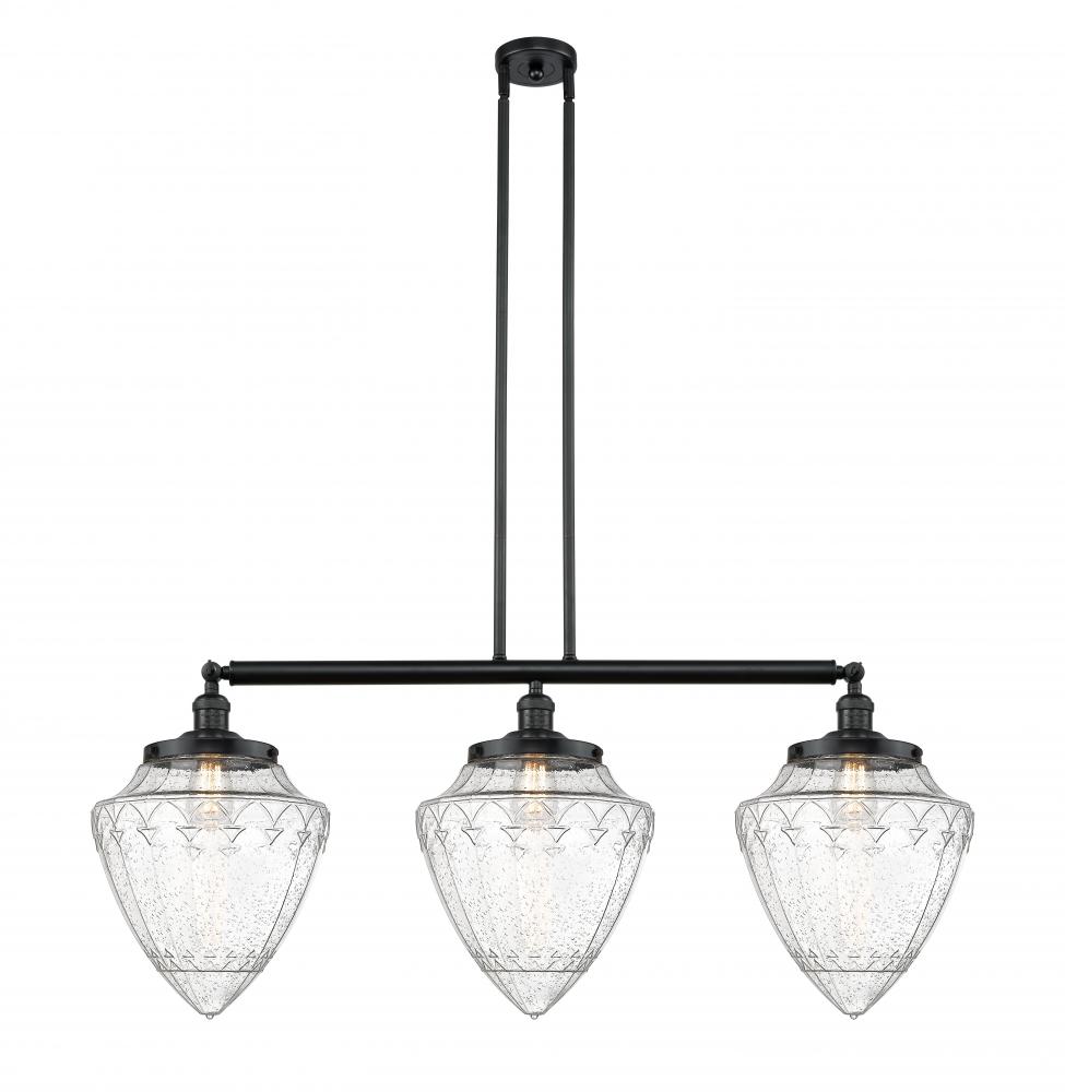 Bullet - 3 Light - 40 inch - Matte Black - Stem Hung - Island Light