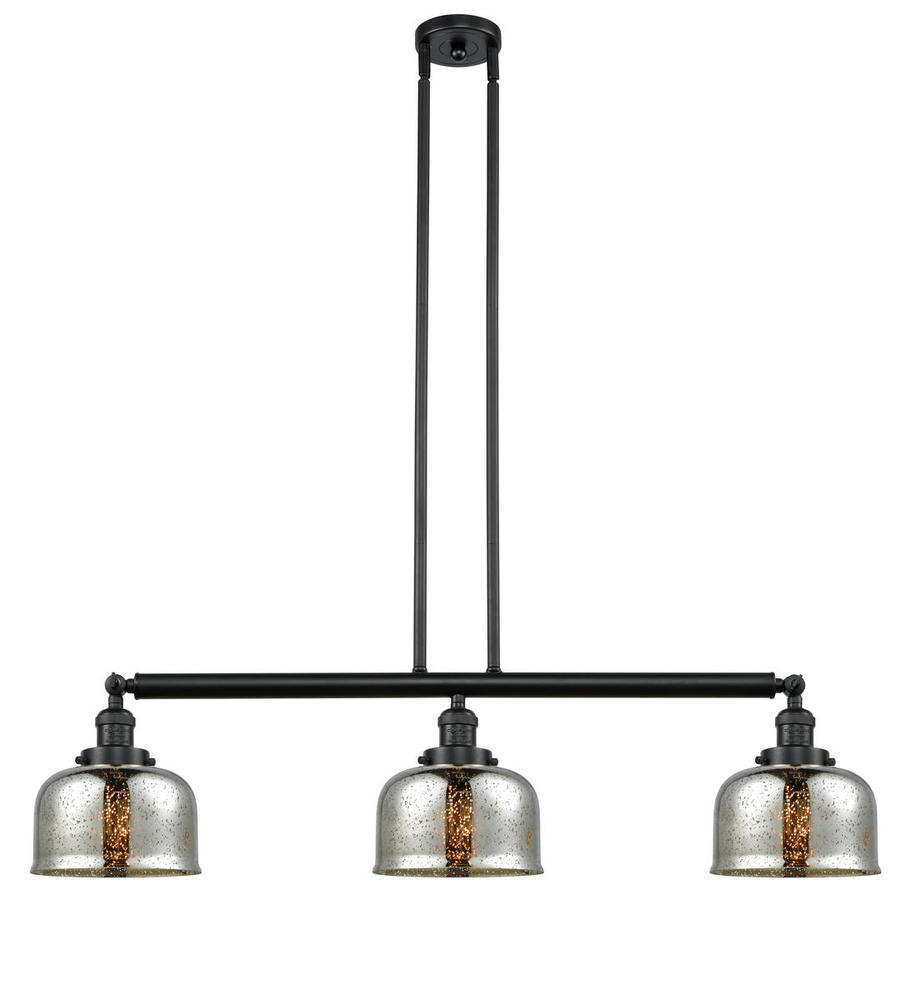 Bell - 3 Light - 41 inch - Matte Black - Stem Hung - Island Light