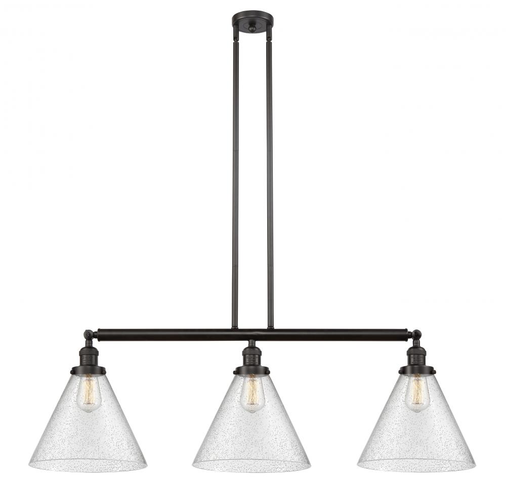 Cone - 3 Light - 44 inch - Oil Rubbed Bronze - Stem Hung - Island Light