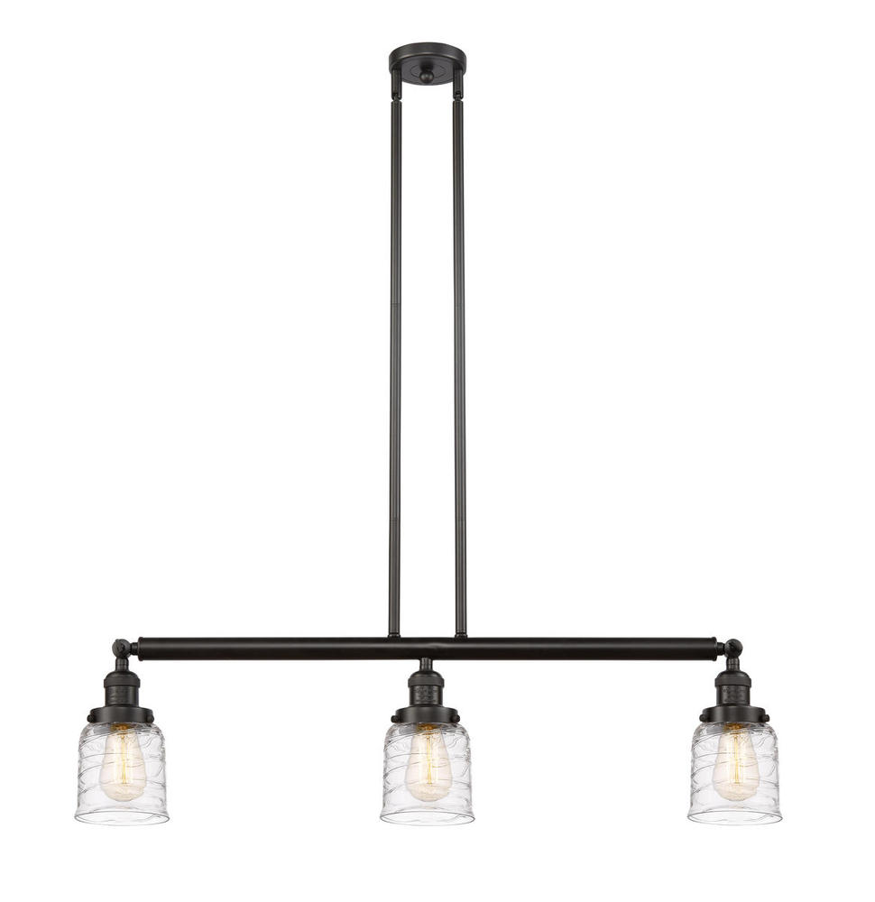 Bell - 3 Light - 38 inch - Oil Rubbed Bronze - Stem Hung - Island Light