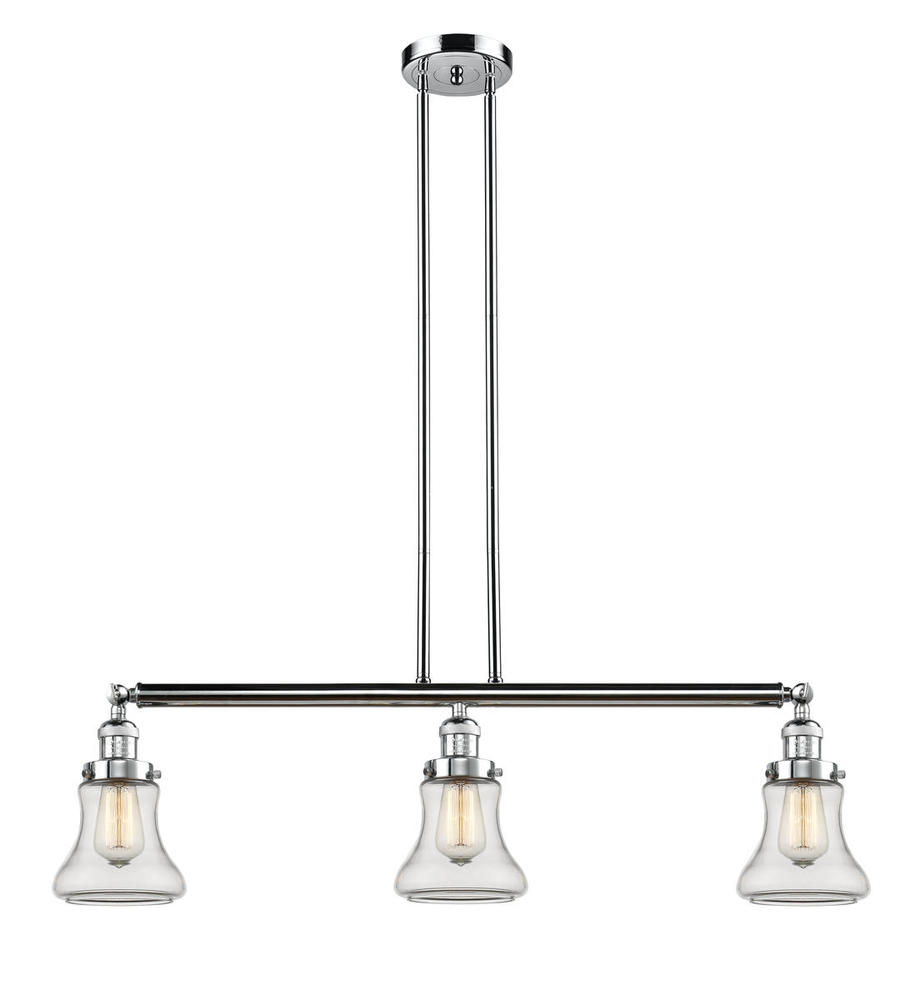 Bellmont - 3 Light - 39 inch - Polished Chrome - Stem Hung - Island Light