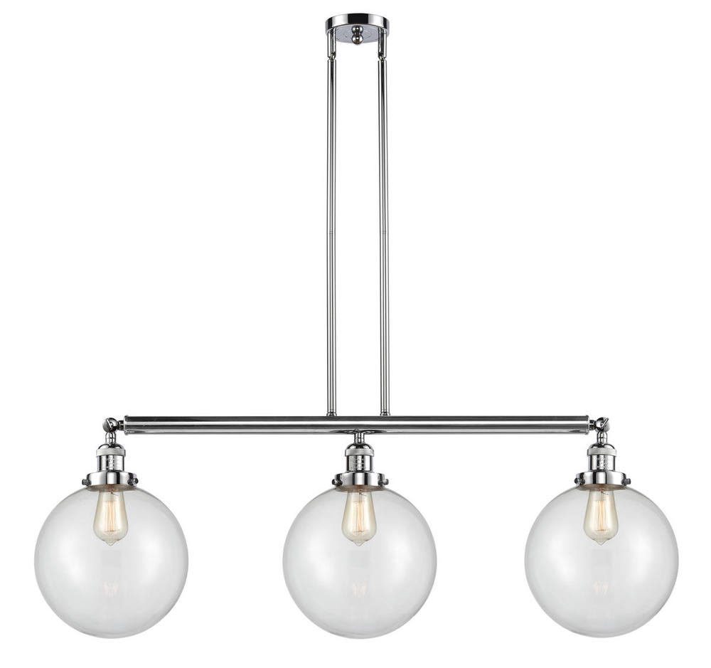 Beacon - 3 Light - 42 inch - Polished Chrome - Stem Hung - Island Light