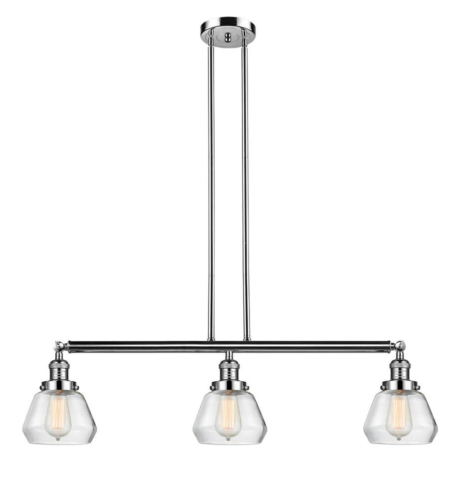 Fulton - 3 Light - 39 inch - Polished Nickel - Stem Hung - Island Light