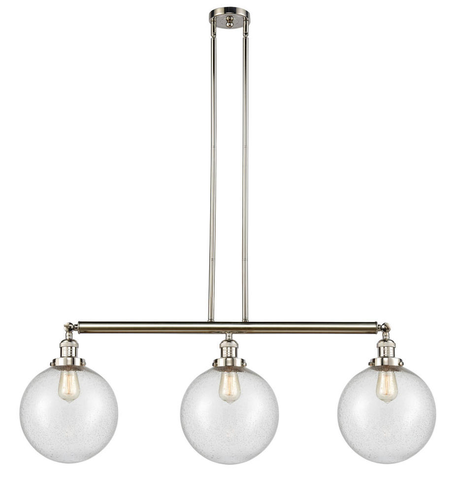 Beacon - 3 Light - 42 inch - Polished Nickel - Stem Hung - Island Light