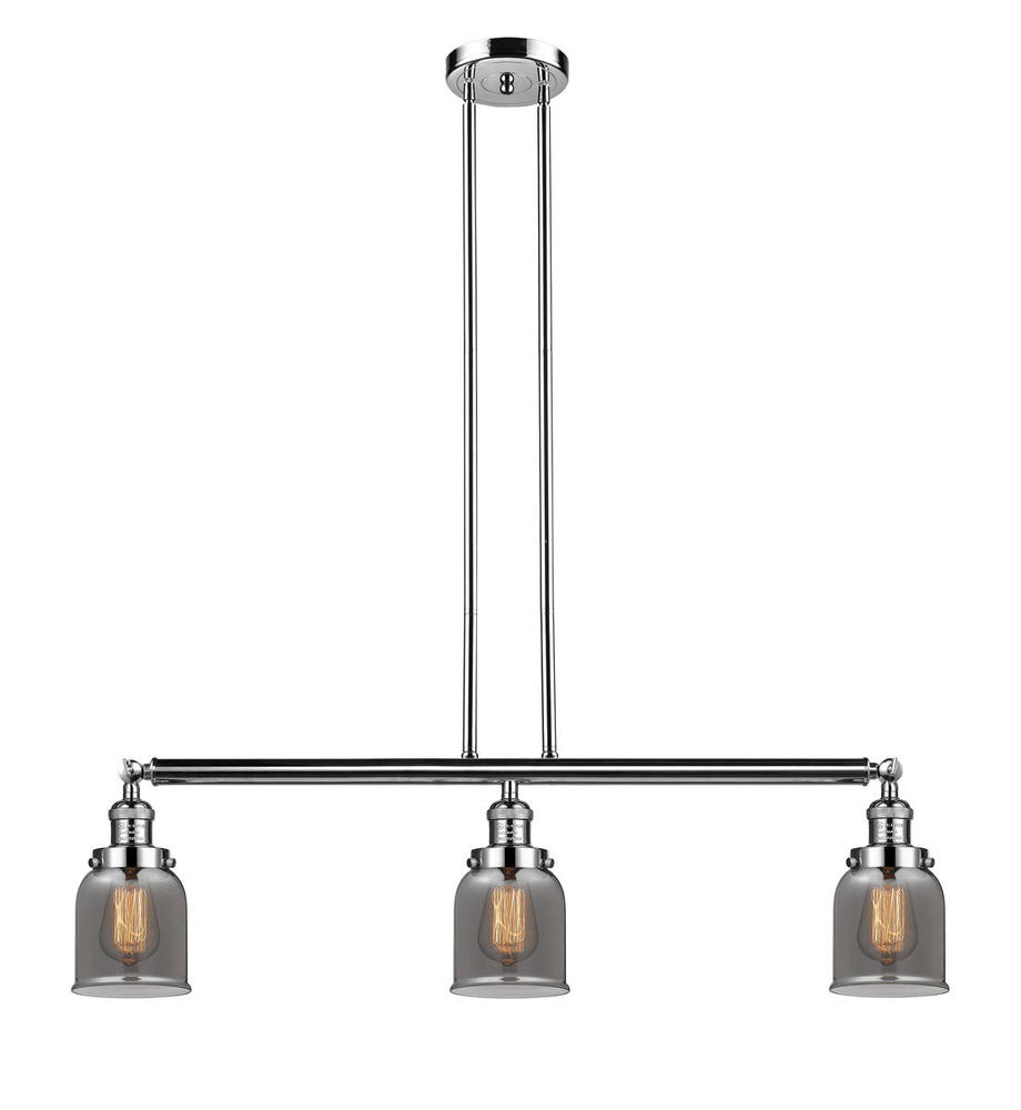 Bell - 3 Light - 38 inch - Polished Nickel - Stem Hung - Island Light