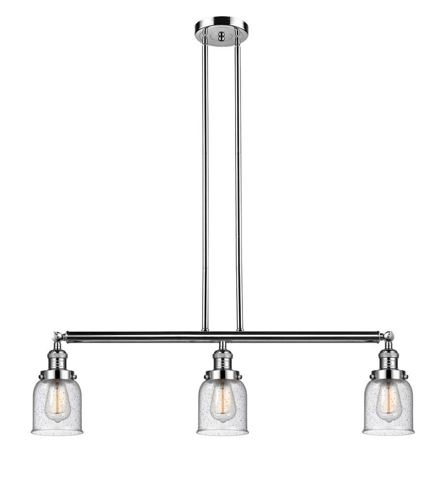 Bell - 3 Light - 38 inch - Polished Nickel - Stem Hung - Island Light