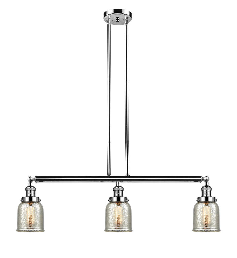 Bell - 3 Light - 38 inch - Polished Nickel - Stem Hung - Island Light