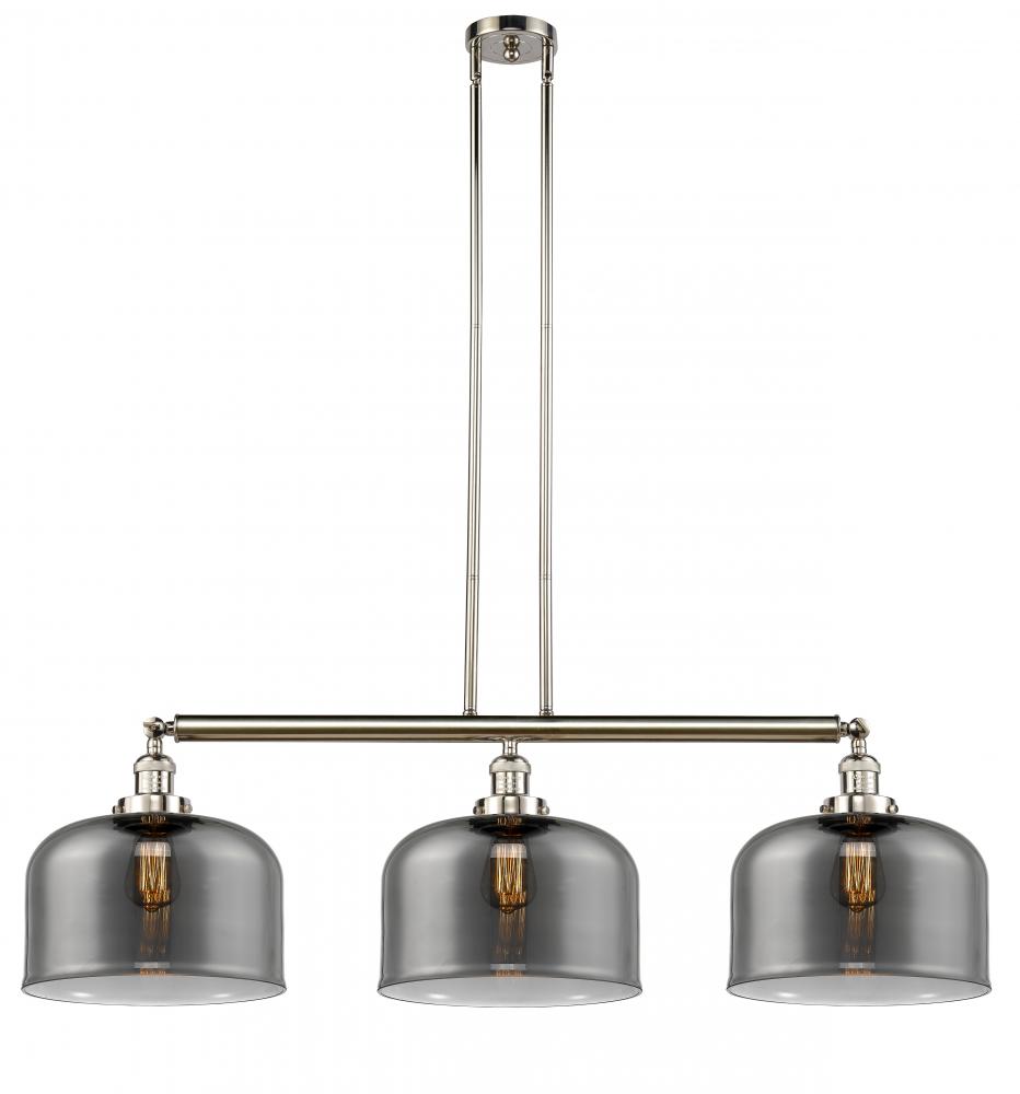 Bell - 3 Light - 42 inch - Polished Nickel - Stem Hung - Island Light