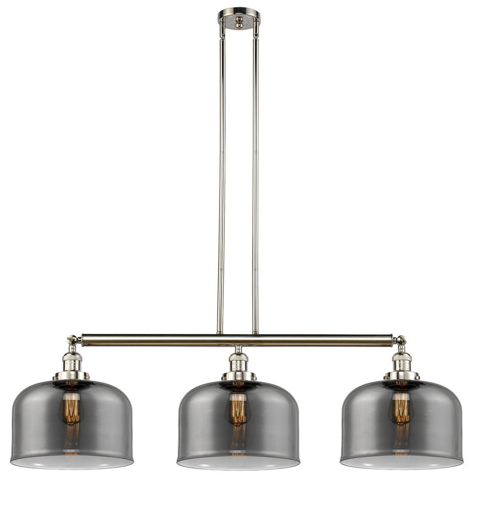 Bell - 3 Light - 42 inch - Polished Nickel - Stem Hung - Island Light