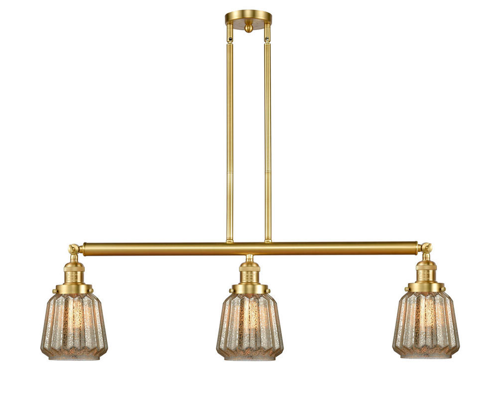 Chatham - 3 Light - 39 inch - Satin Gold - Stem Hung - Island Light