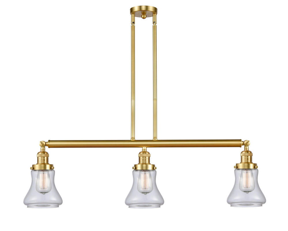 Bellmont - 3 Light - 39 inch - Satin Gold - Stem Hung - Island Light