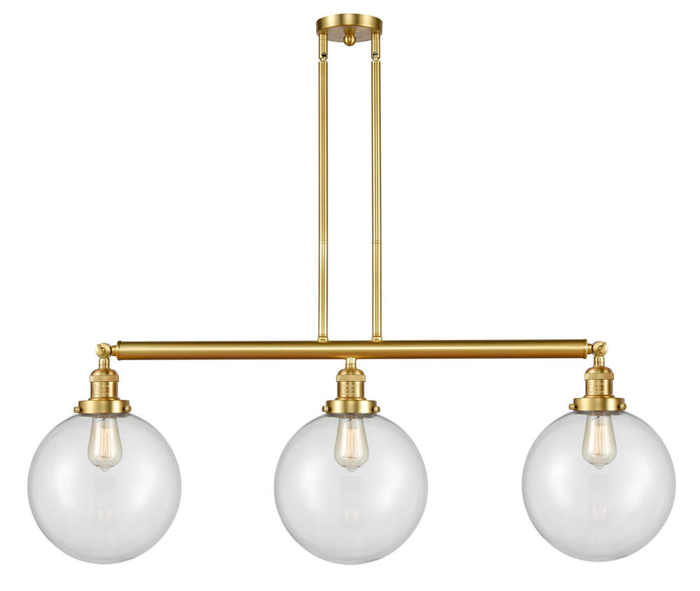 Beacon - 3 Light - 42 inch - Satin Gold - Stem Hung - Island Light