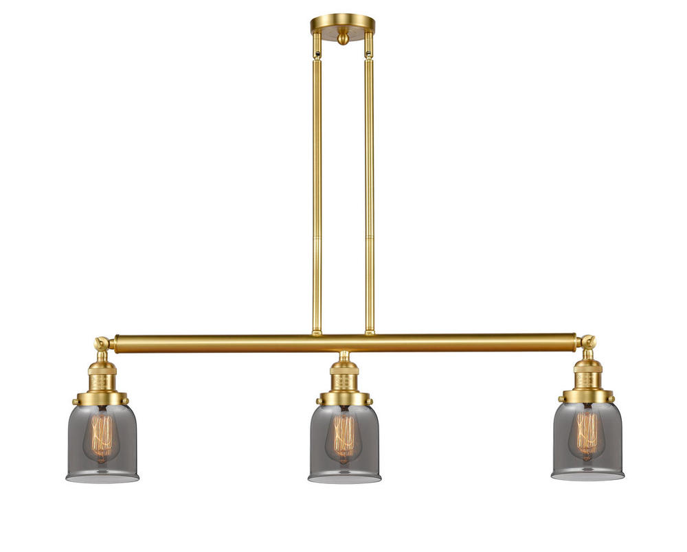 Bell - 3 Light - 38 inch - Satin Gold - Stem Hung - Island Light